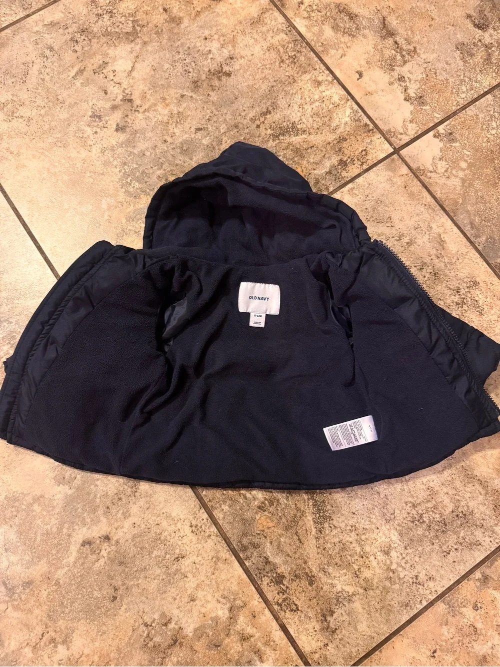 Old Navy Toddler Jacket Hooded Zipper Front Blue Unisex Size 6-12M